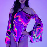 Magic Potion Mesh Flared Bodysuit