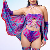 Winged Purple Corset Top