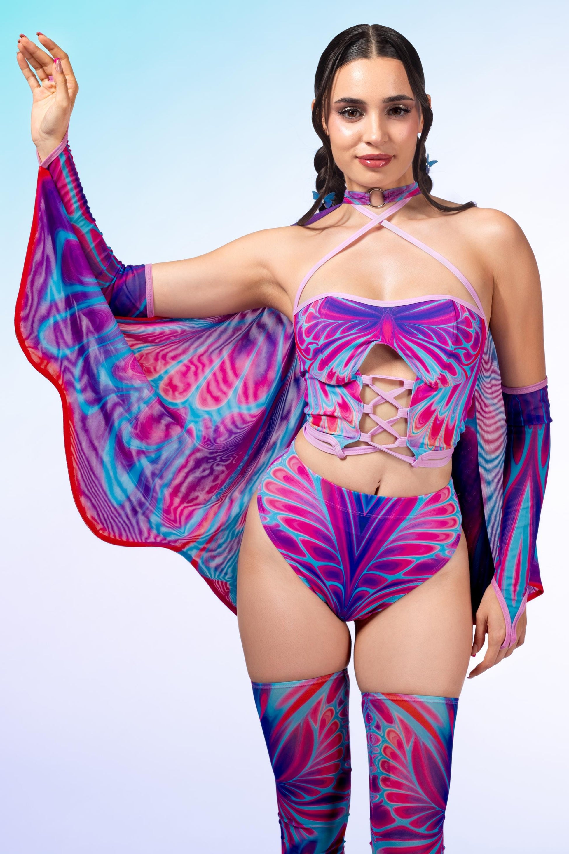Winged Purple Corset Top 1