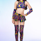 Vibrant Flow Micro Buckle Skirt