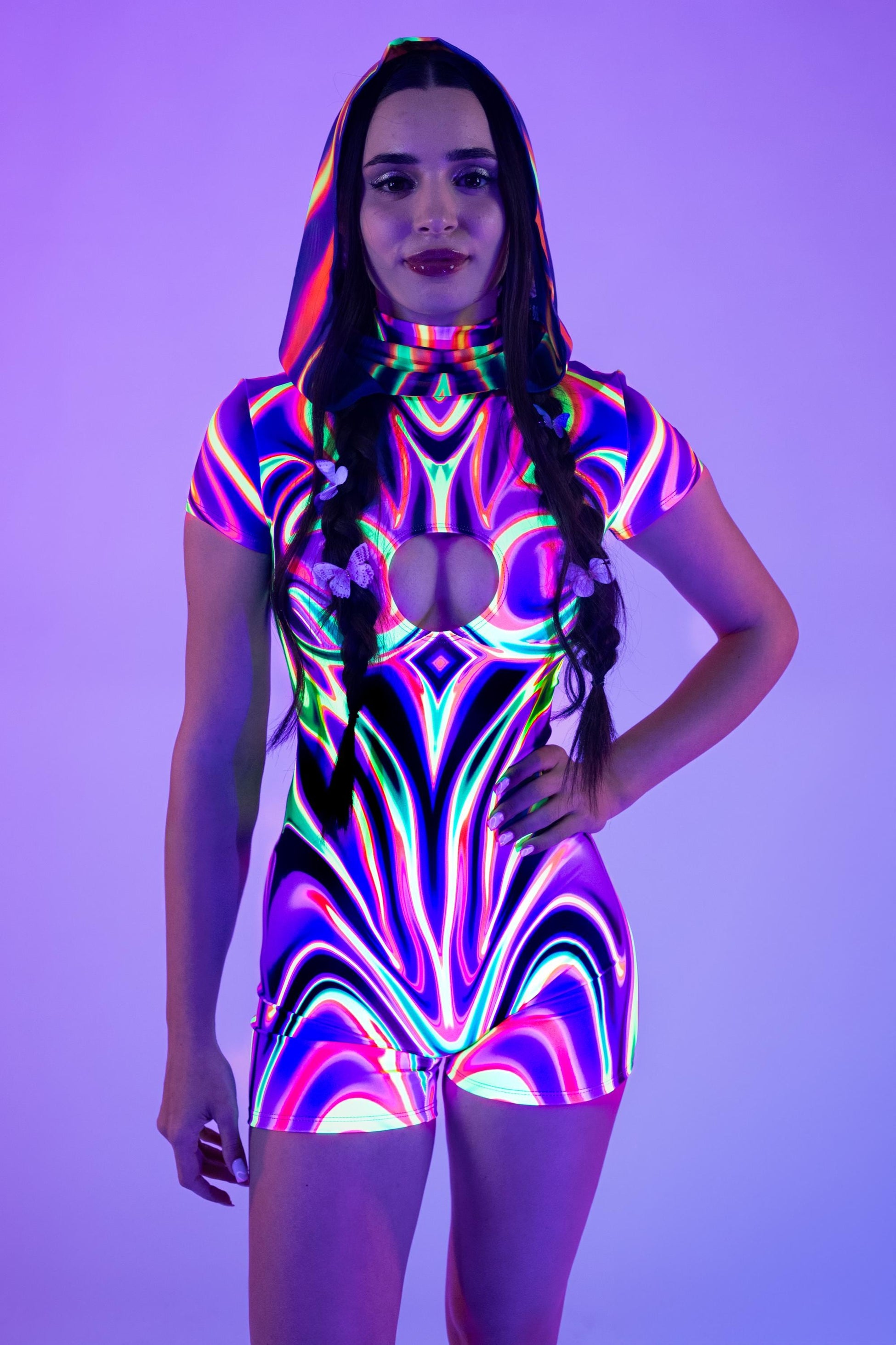 Vibrant Flow Short Sleeve Romper 2