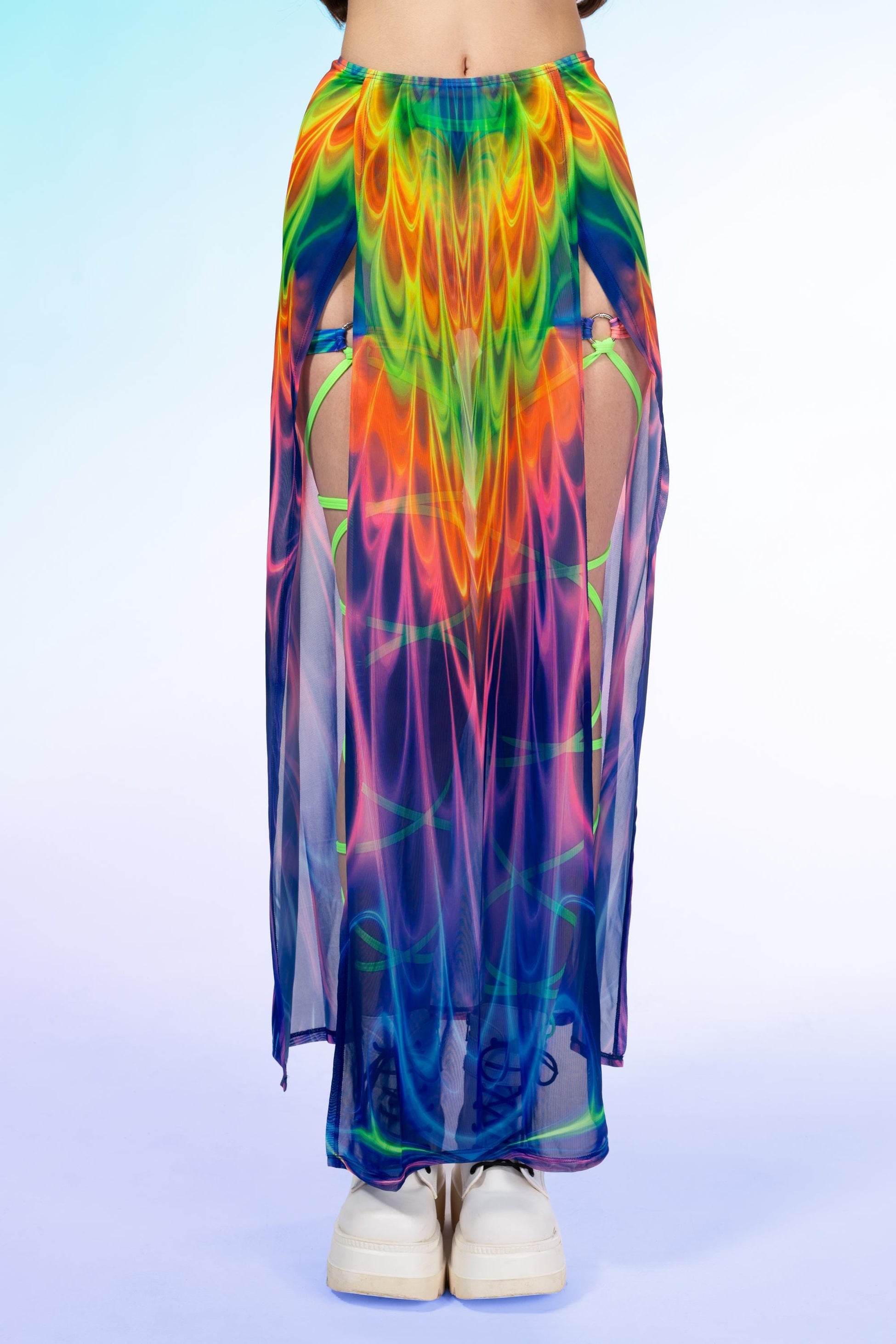 Psyflare Mesh Duster Skirt 1