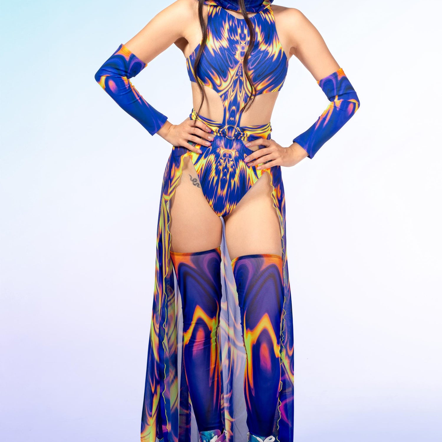Thunder Breathing Side Cutout Bodysuit 8