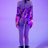 Magic Potion Mesh Flared Bodysuit