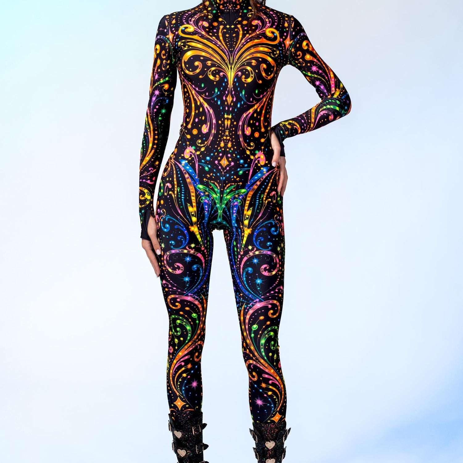 Flower Essence Costume Black, Orange