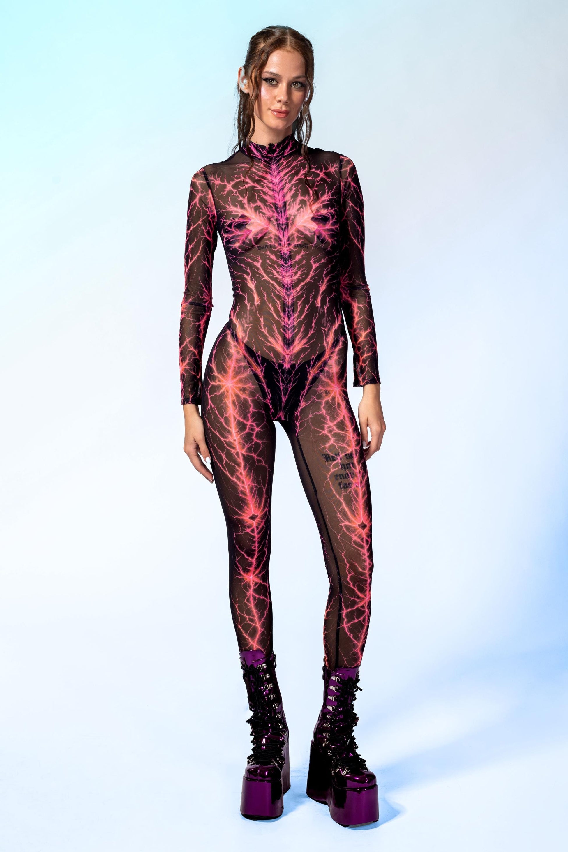 Shock Waves Pink Mesh Costume 2