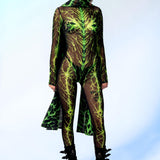 Shock Waves Green Mesh Costume