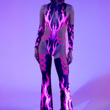 Candy Fire Strappy Hooded Bodysuit