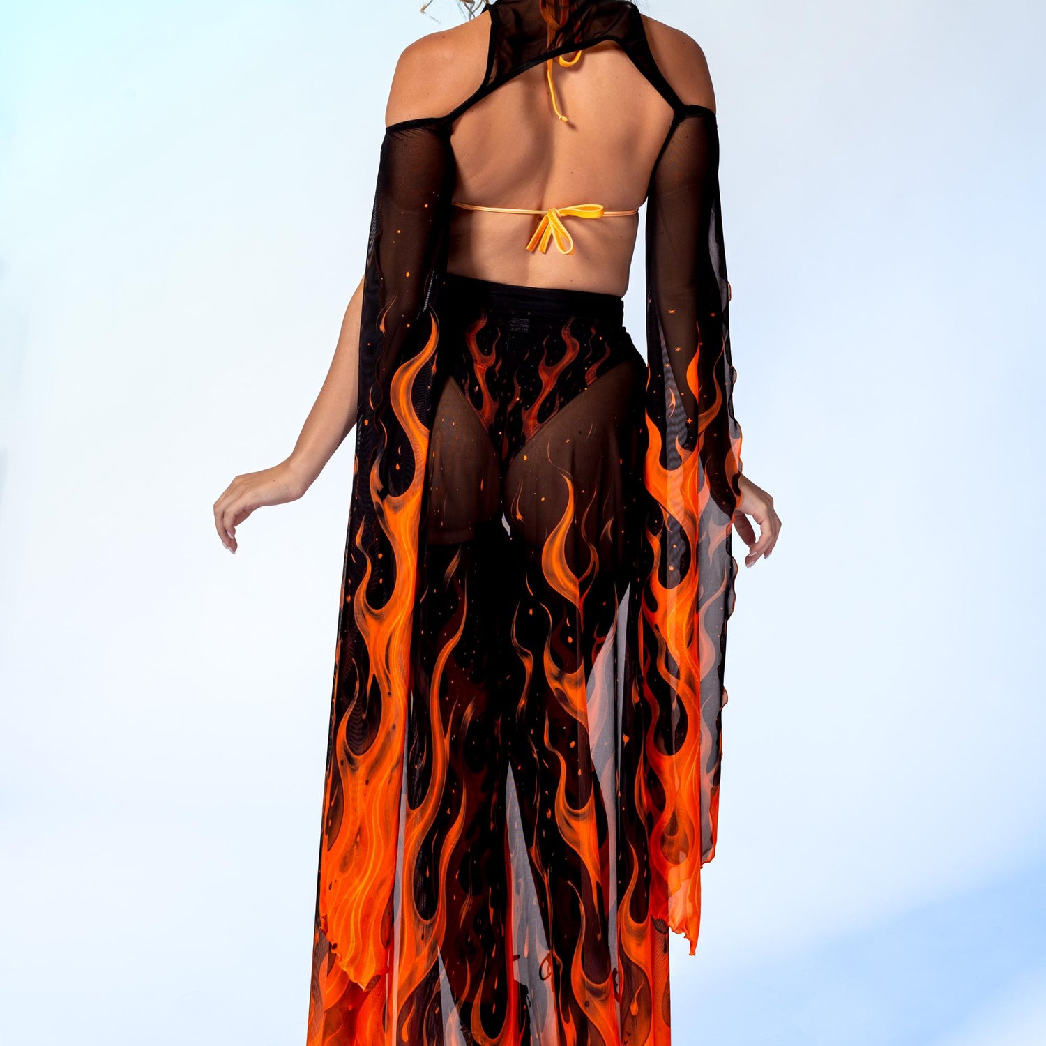 Burn Up Hood Scarf Mesh, UV Reactive