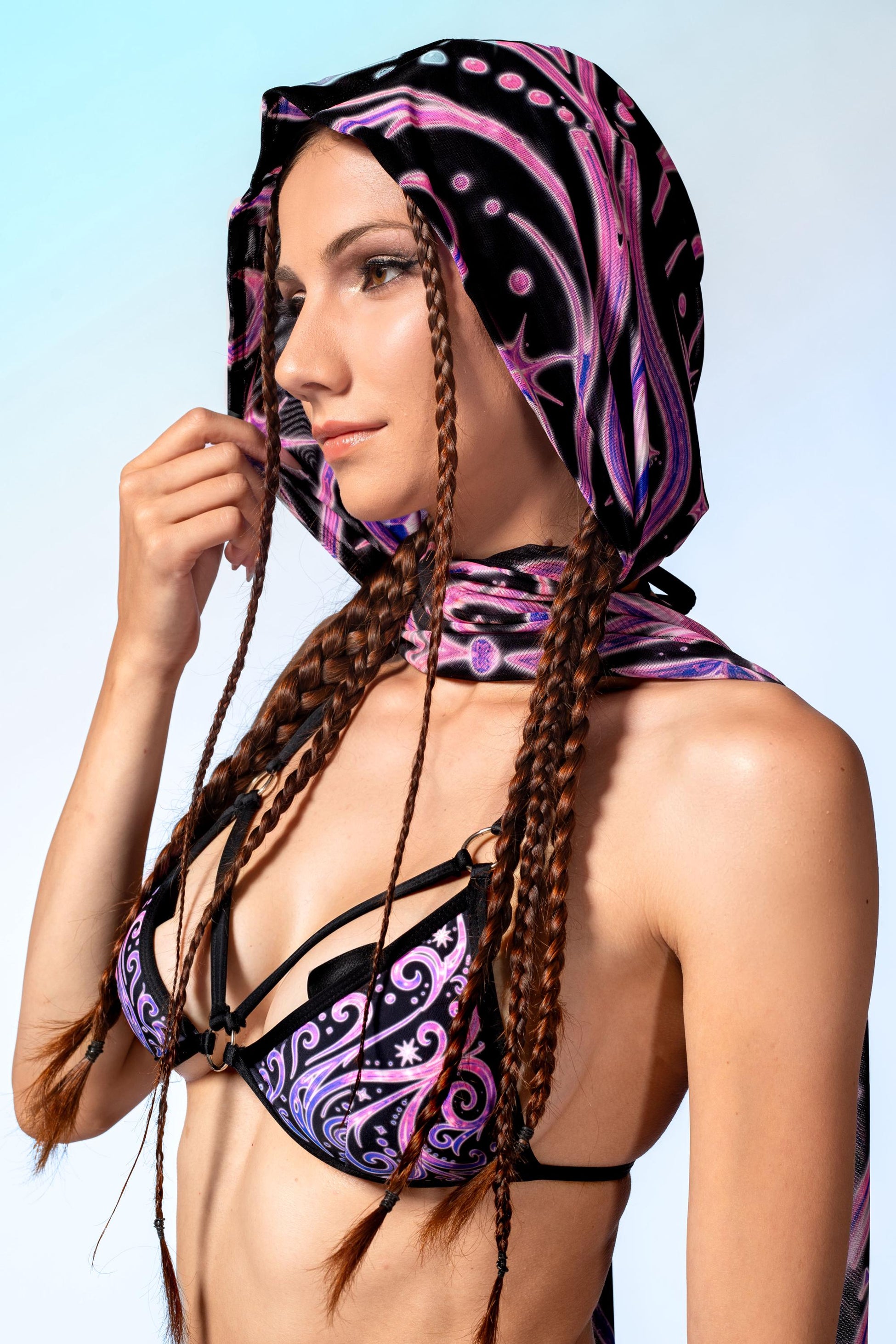 Desert Diamond Hood Scarf 1