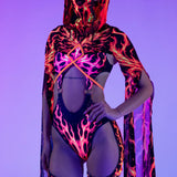 Fire Flight Cutout Strappy Romper