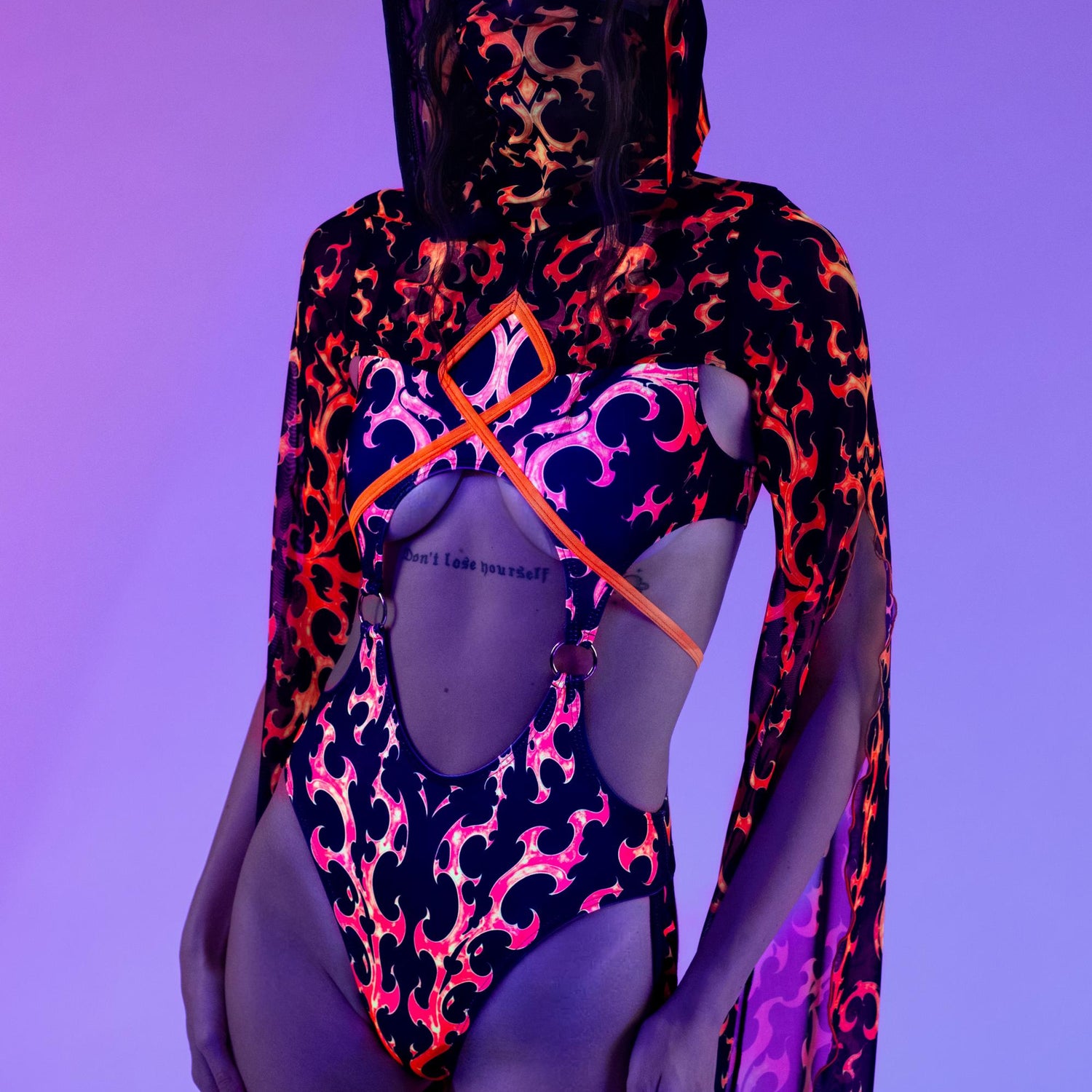 Solar Temple Cutout Strappy Romper 7