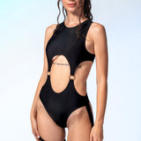 Just Black Cutout Strappy Romper
