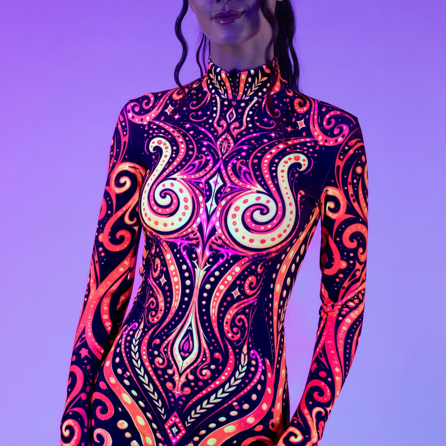 Butterfly Flare Costume Lycra, UV Reactive