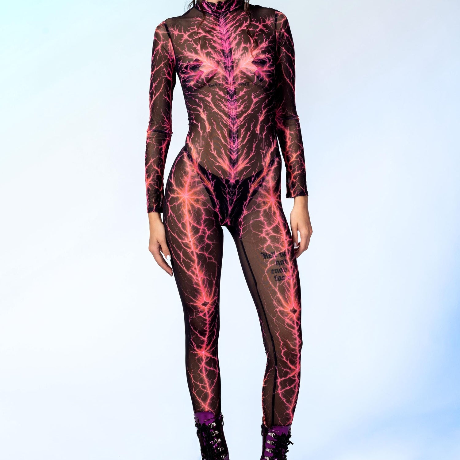 Shock Waves Pink Long Hooded Scarf Festival