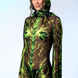 Shock Waves Green Mesh Costume