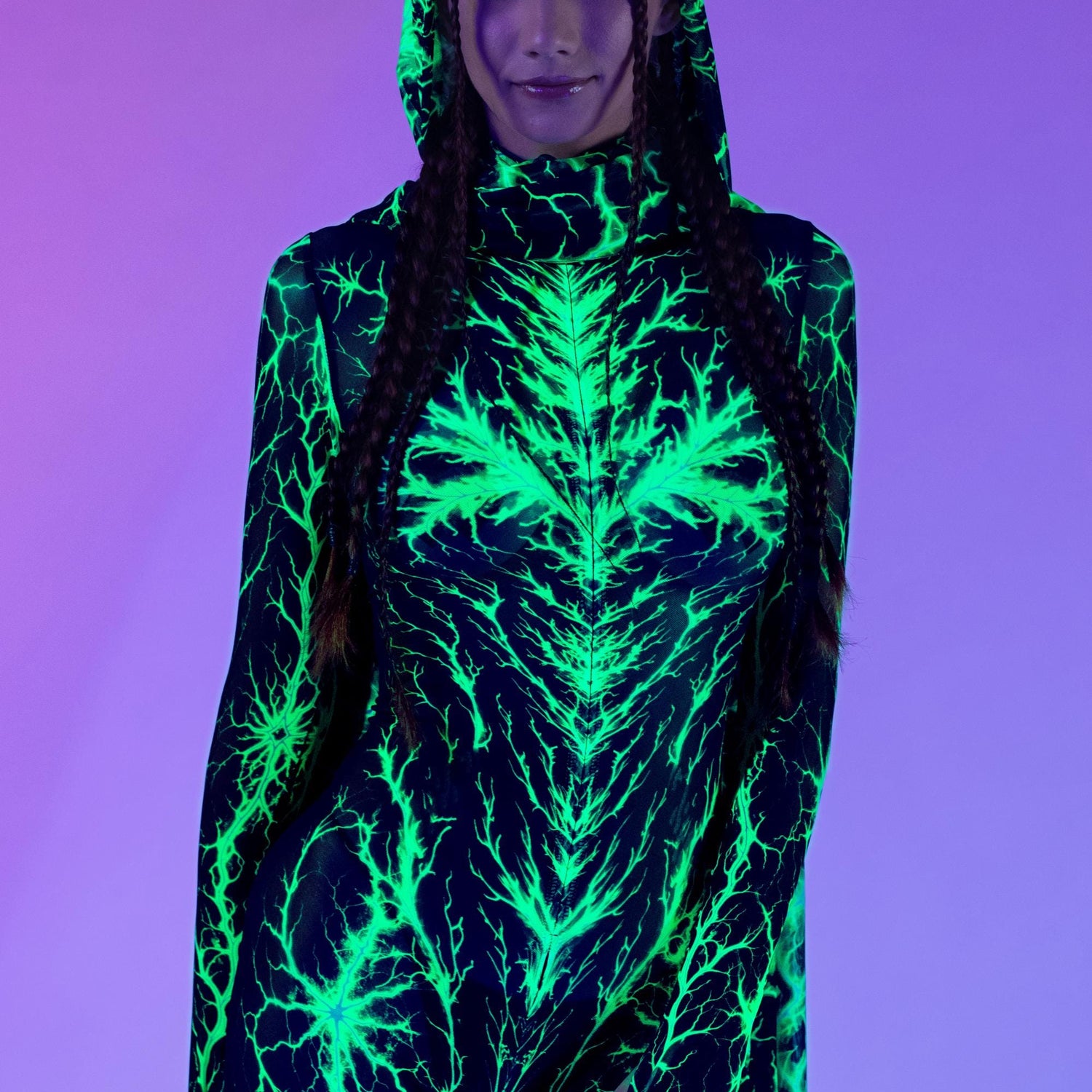 Shock Waves Green Mesh Costume