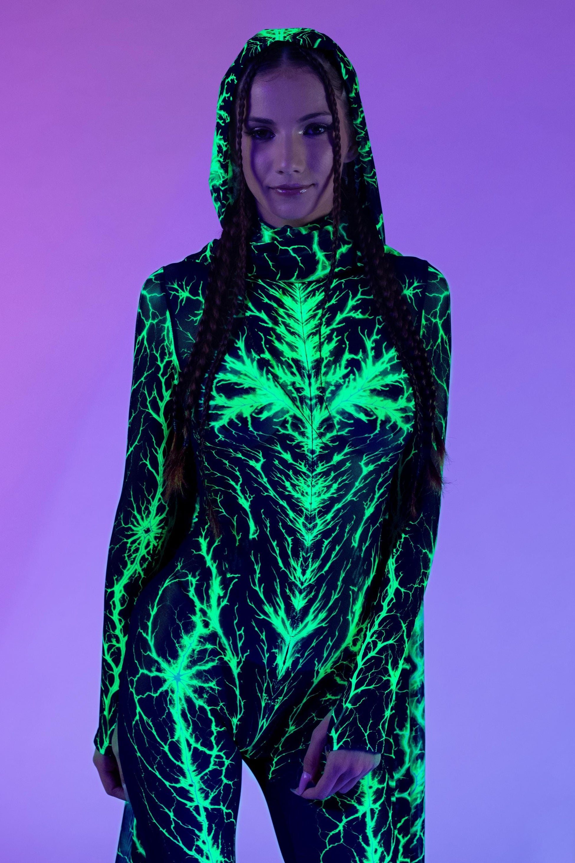 Shock Waves Green Mesh Costume 1