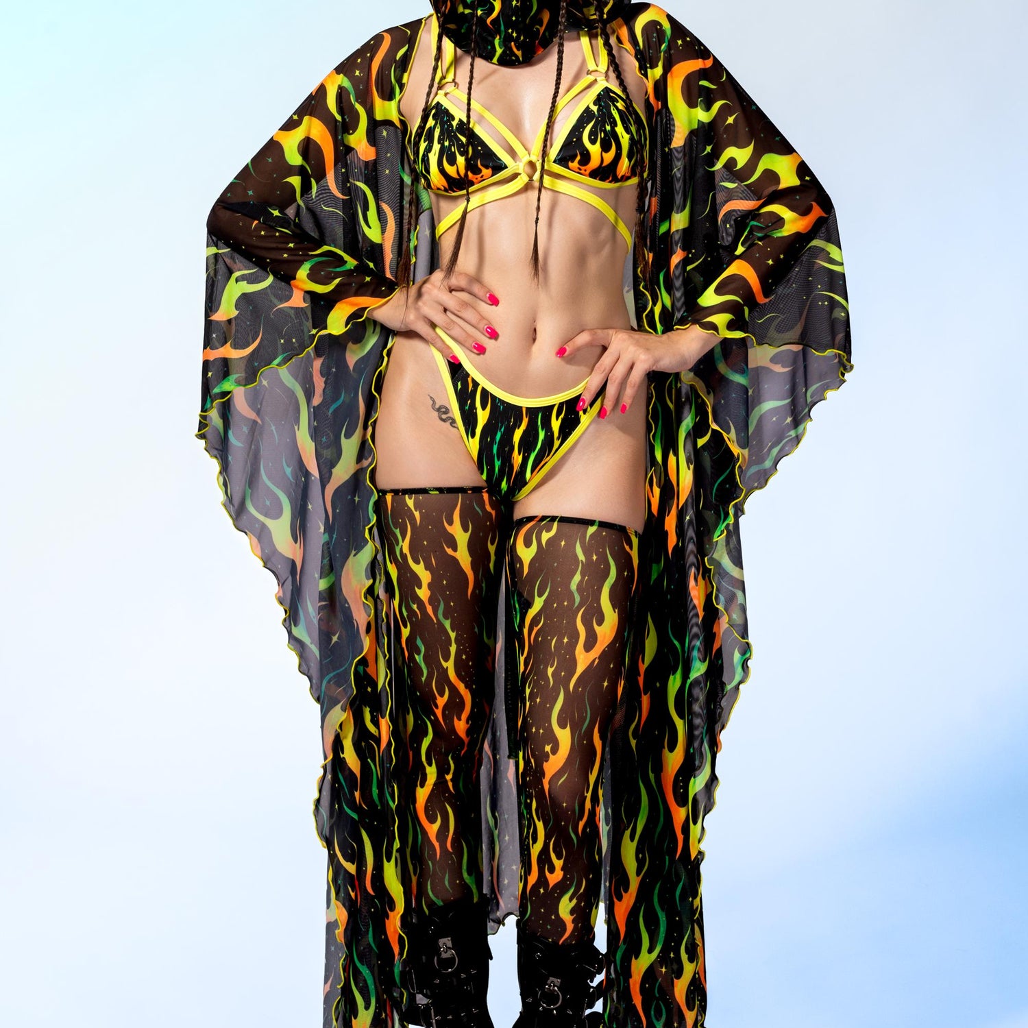 Inferno Mirage Triangle Top Lycra, UV Reactive