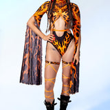 Fire Flight Cutout Strappy Romper