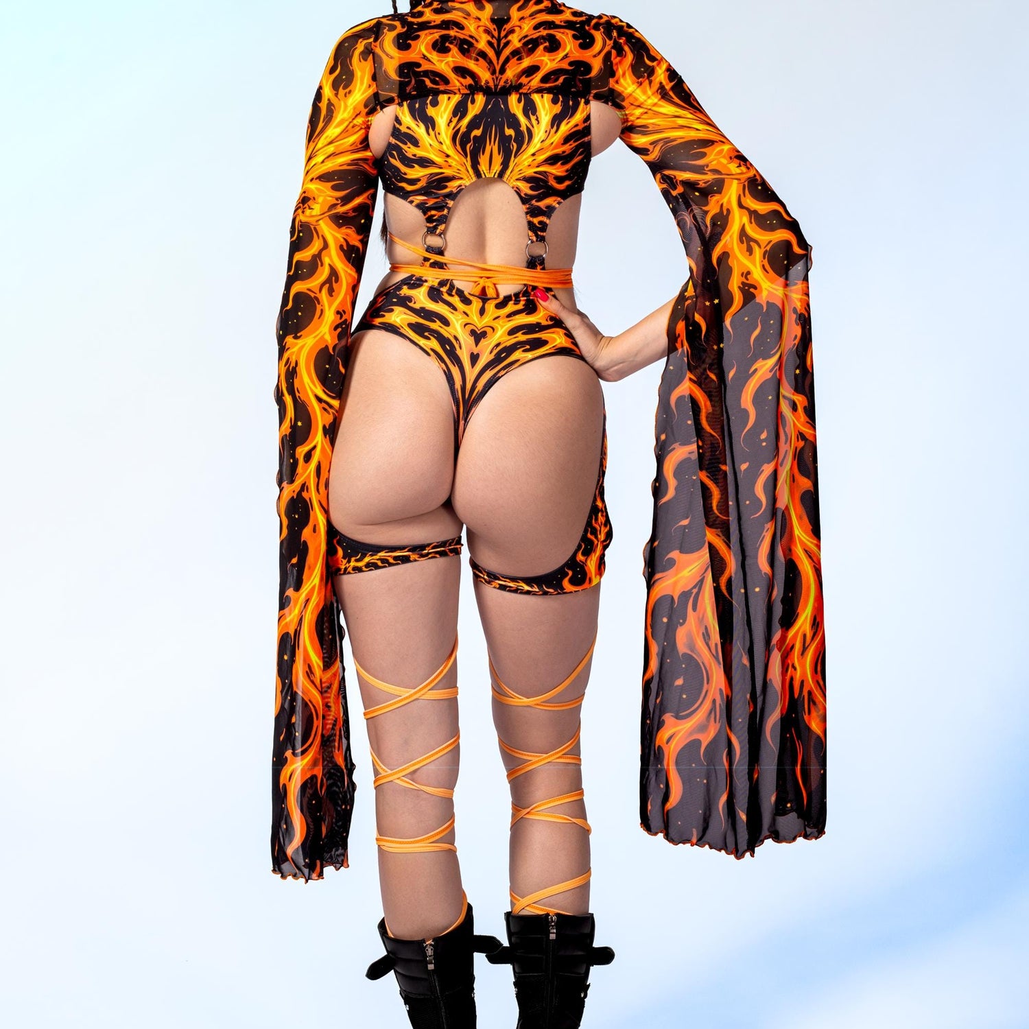 Fire Flight Cutout Strappy Romper 7