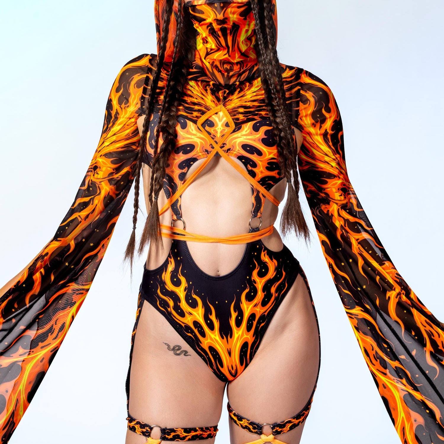 Women Fire Flight Cutout Strappy Romper