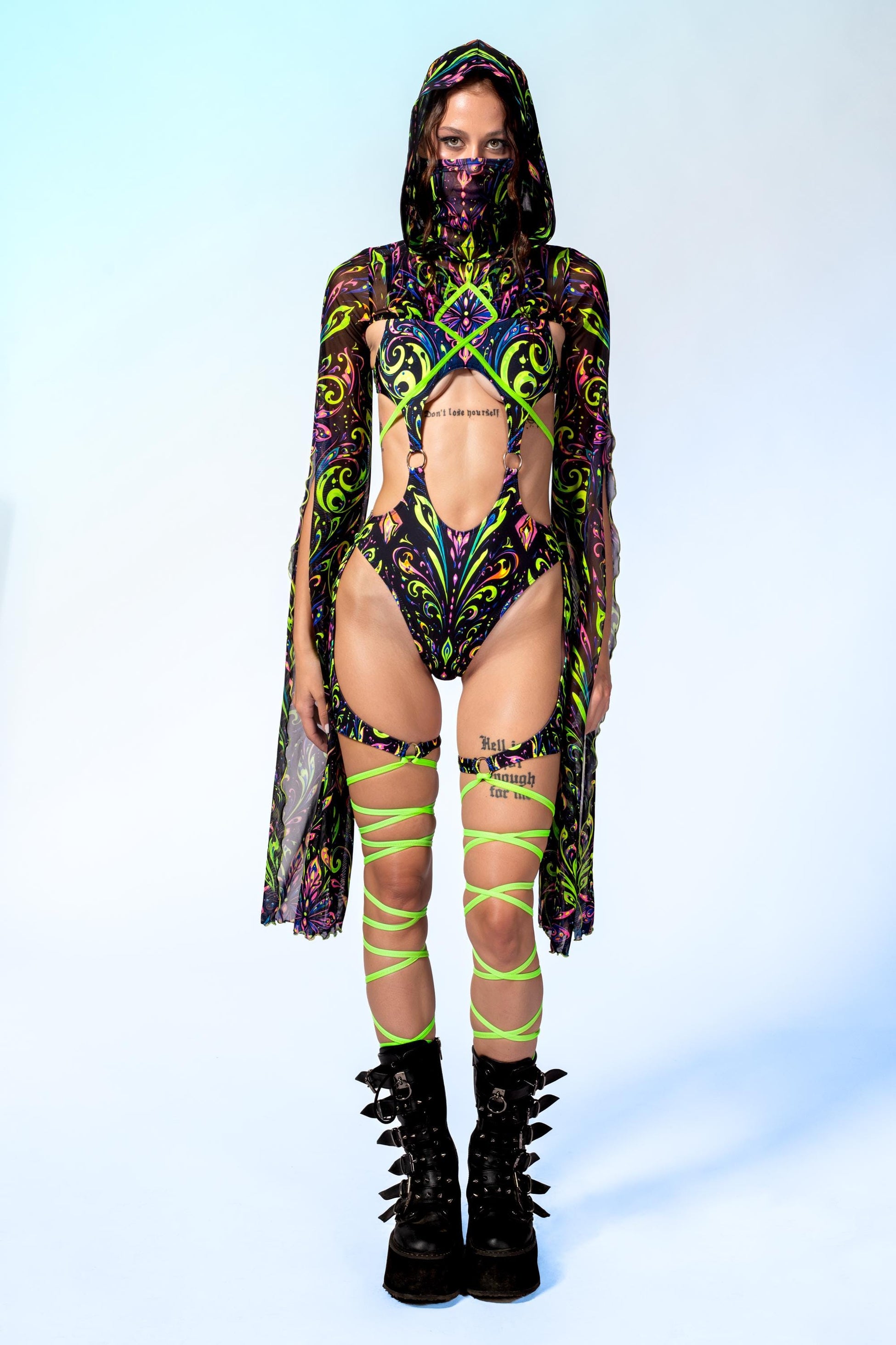 Psychic Garden Cutout Strappy Romper 2