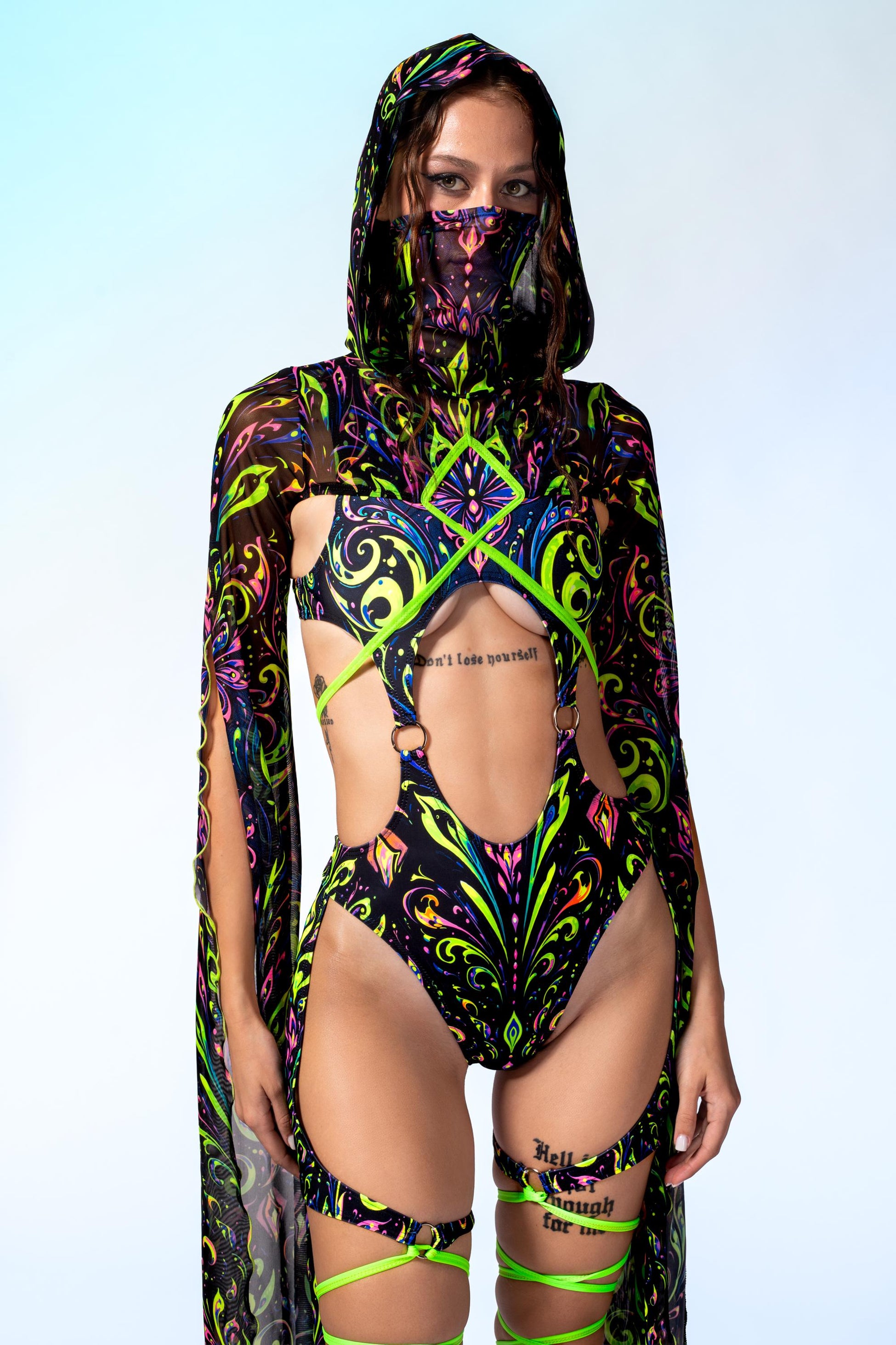 Psychic Garden Cutout Strappy Romper 1