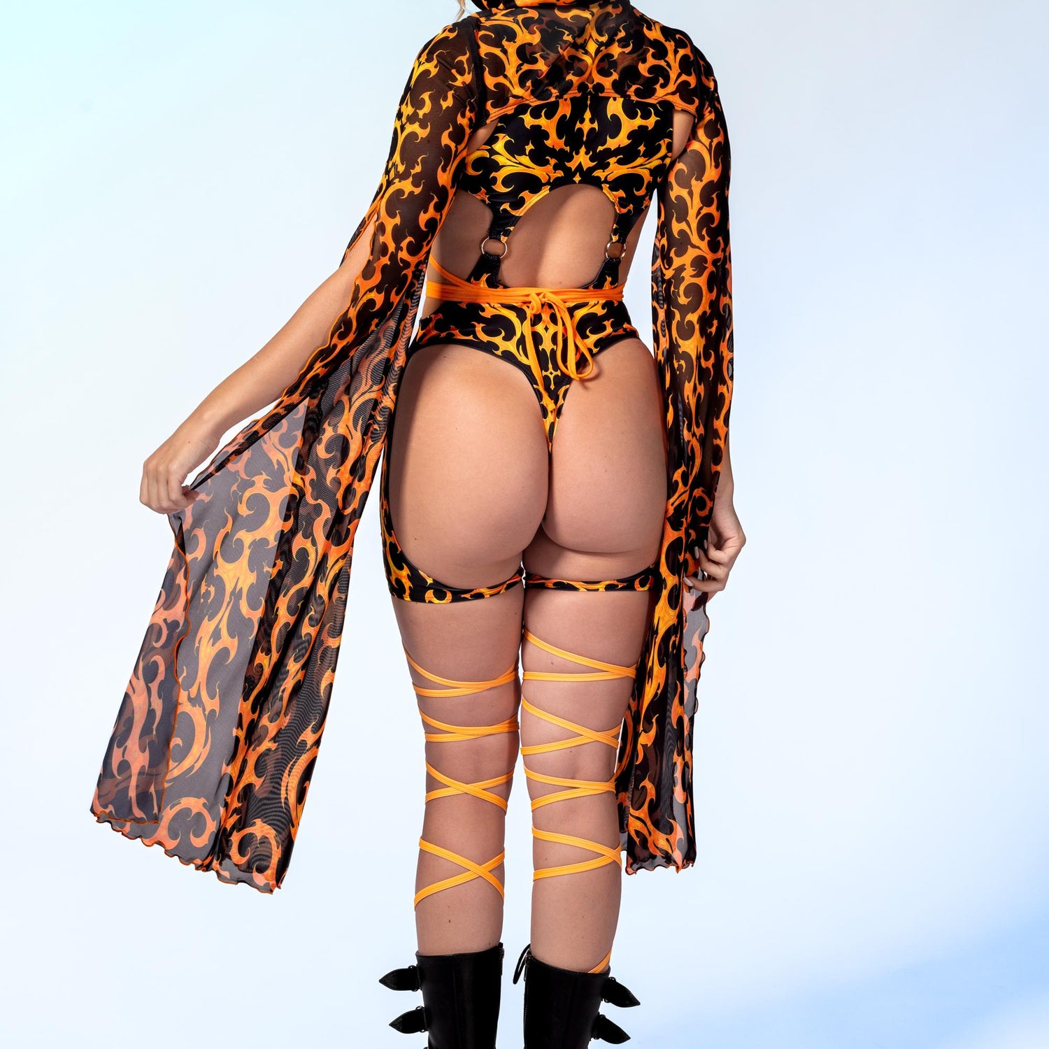 Solar Temple Cutout Strappy Romper Festival