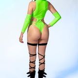 Acid Hooded Strappy Bodysuit