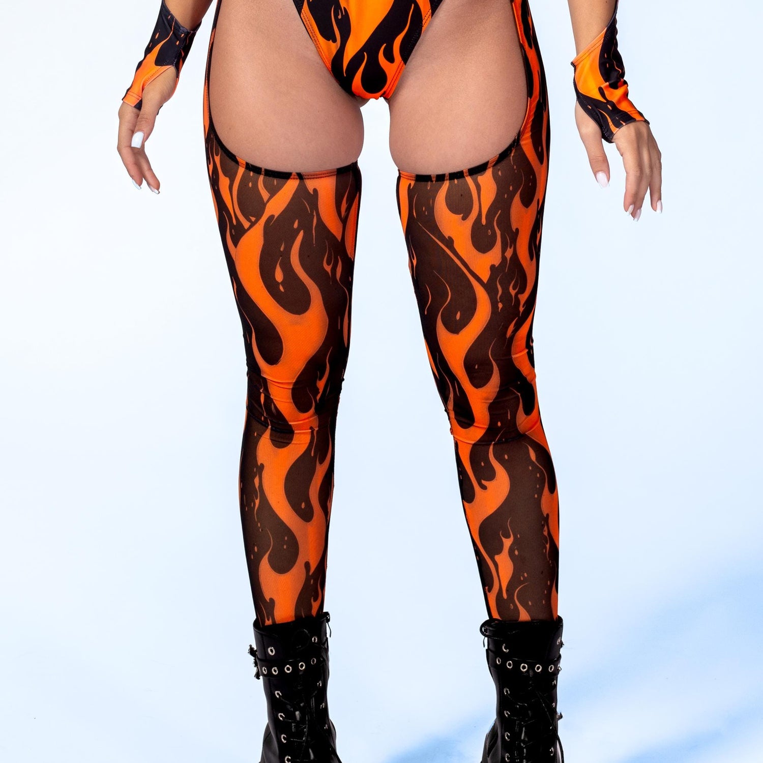 Heat Is On Set Lycra, Mesh, UV Reactive