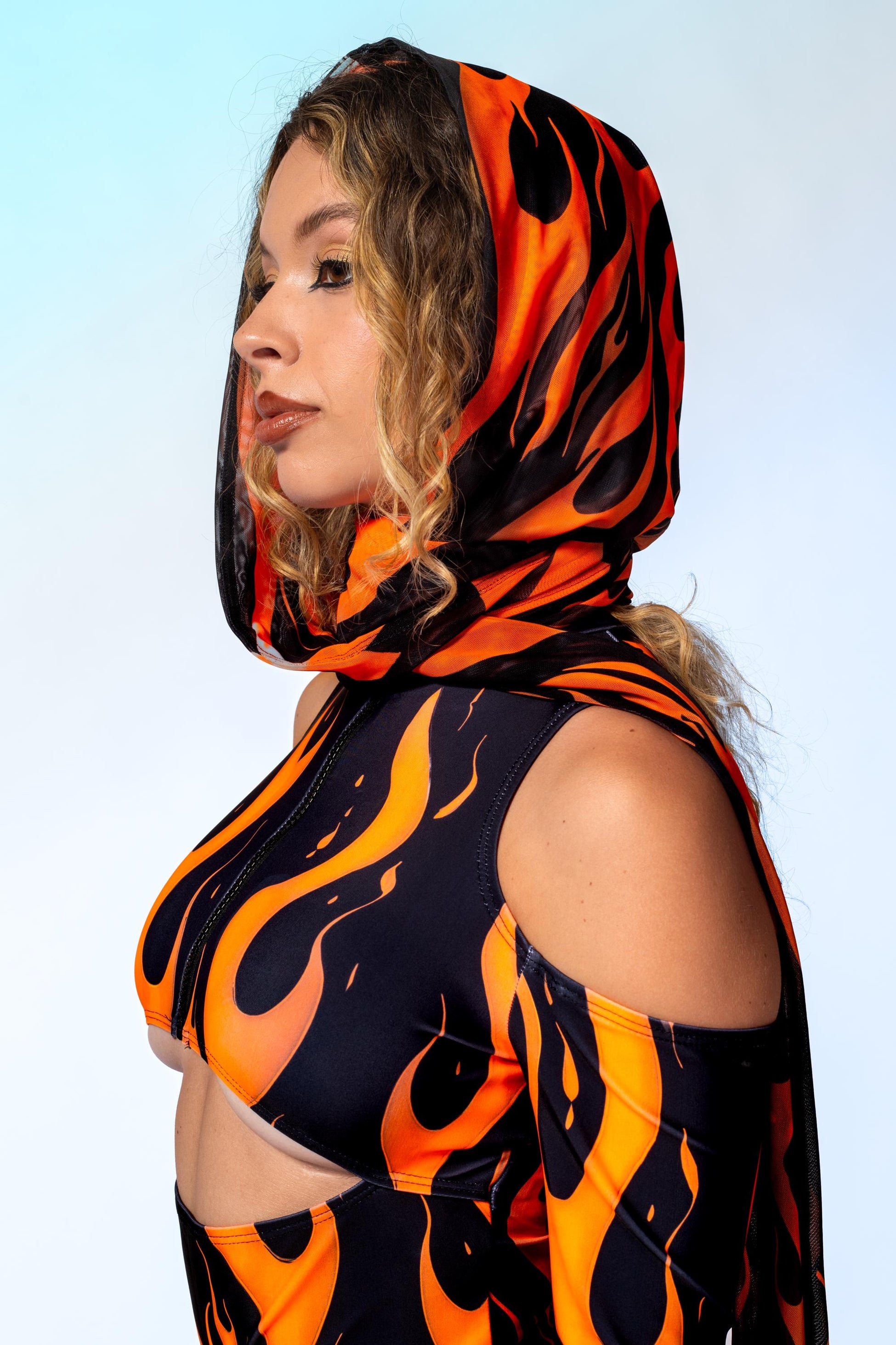Heat Is On Hood Scarf 1