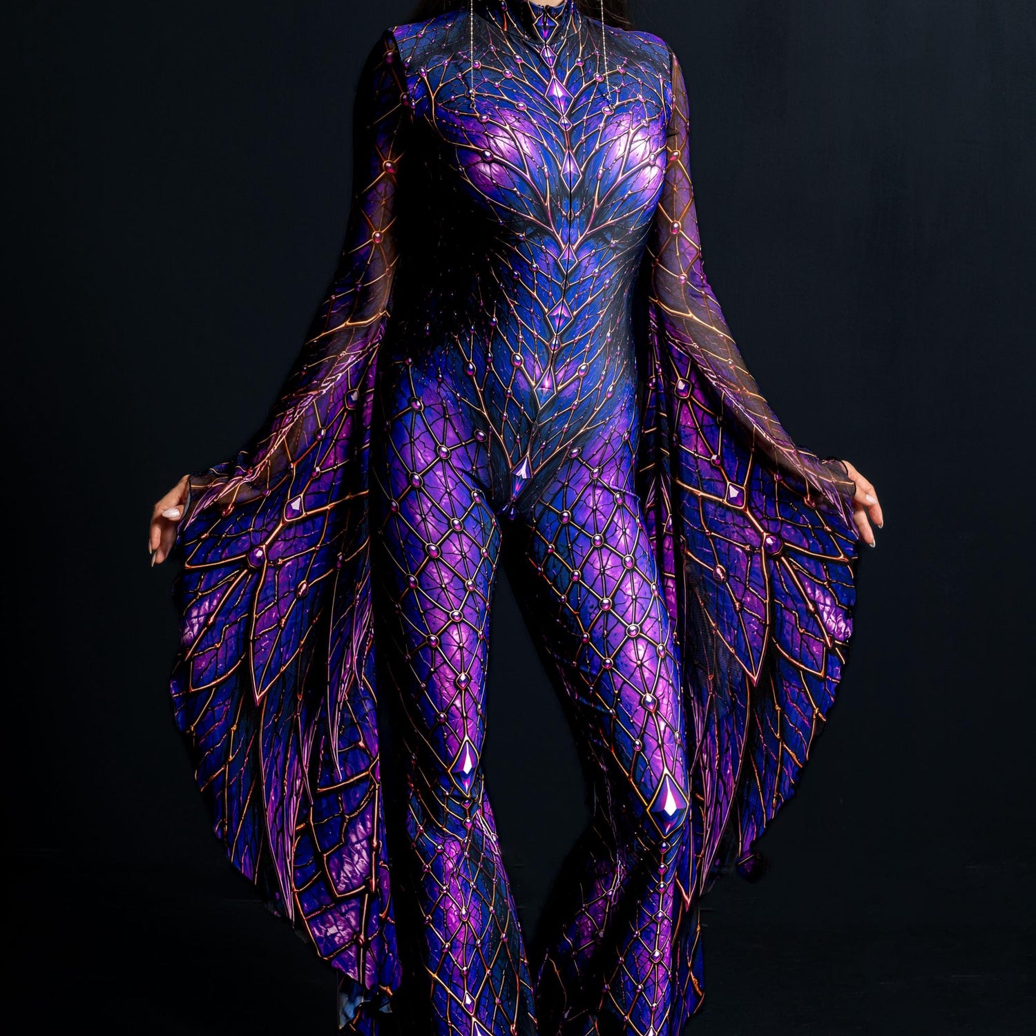 Midnight Devotion Fairy Open Back Costume Purple