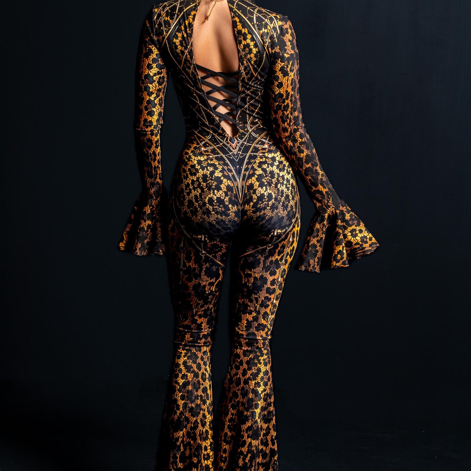 Money Talks Strappy Back Costume Black, Yellow