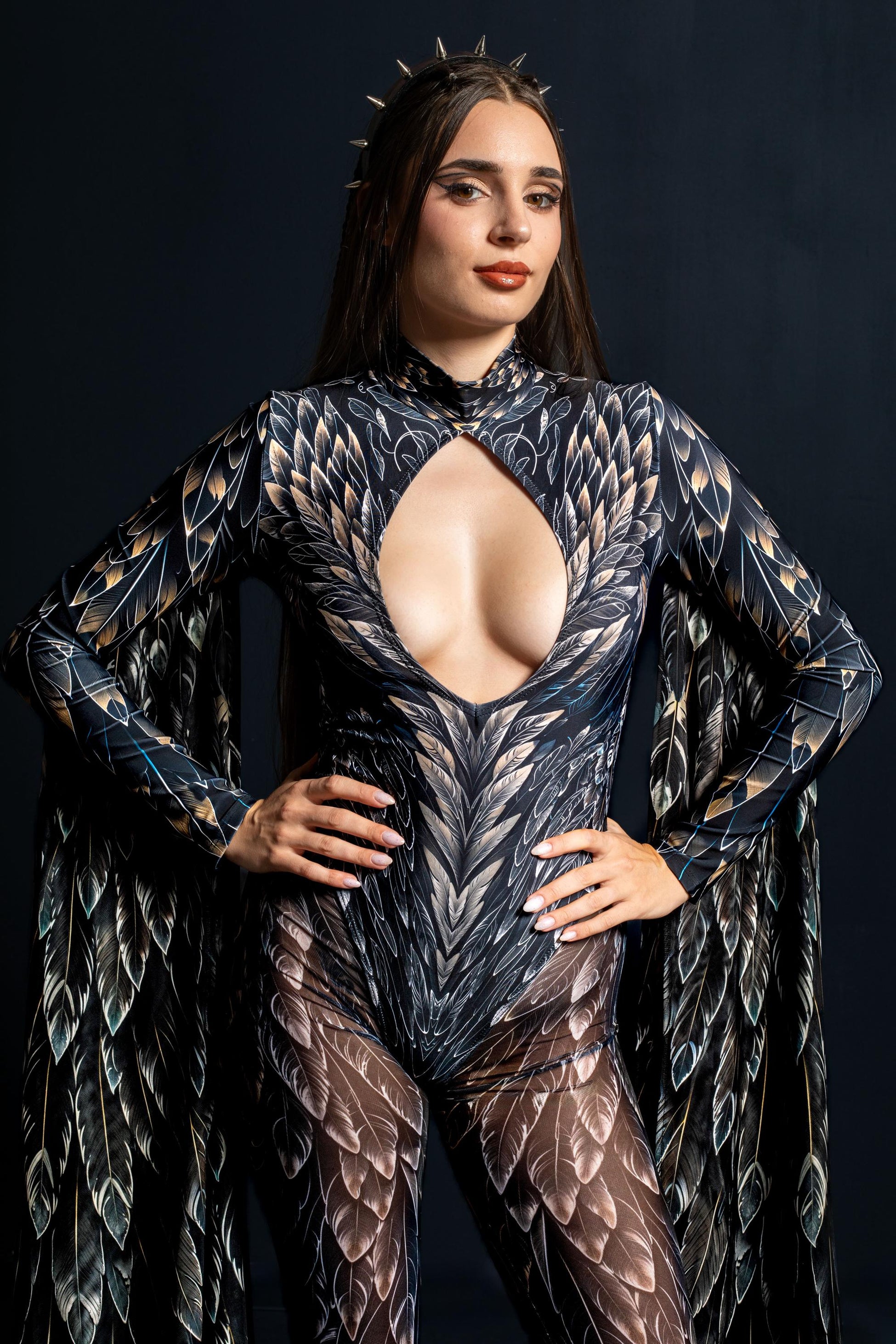 Raven Queen Winged Costume 1