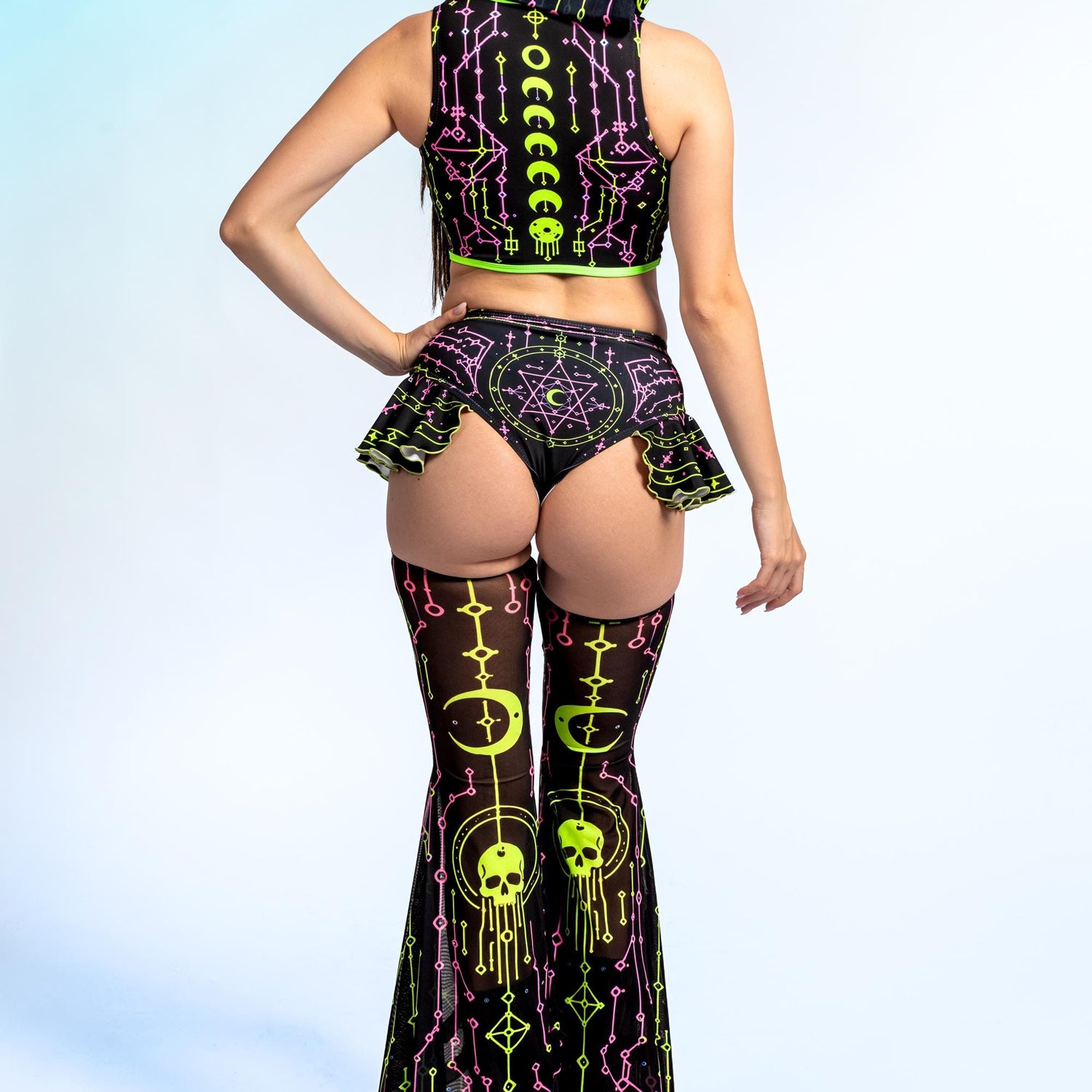 Cyber Witch X Top Lycra, Mesh, UV Reactive