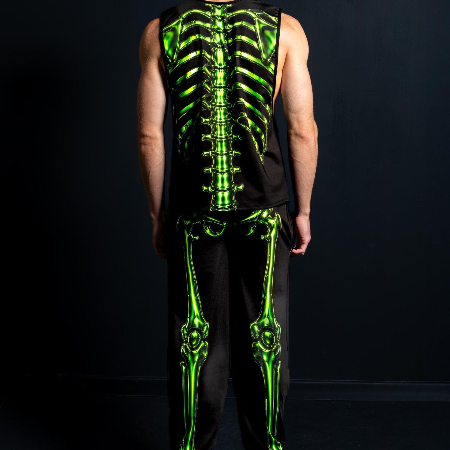 Toxic Skeleton Male Muscle Set Black, Green