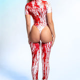 Out for Blood High-Neck Cutout Bodysuit