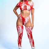 Out for Blood High-Neck Cutout Bodysuit