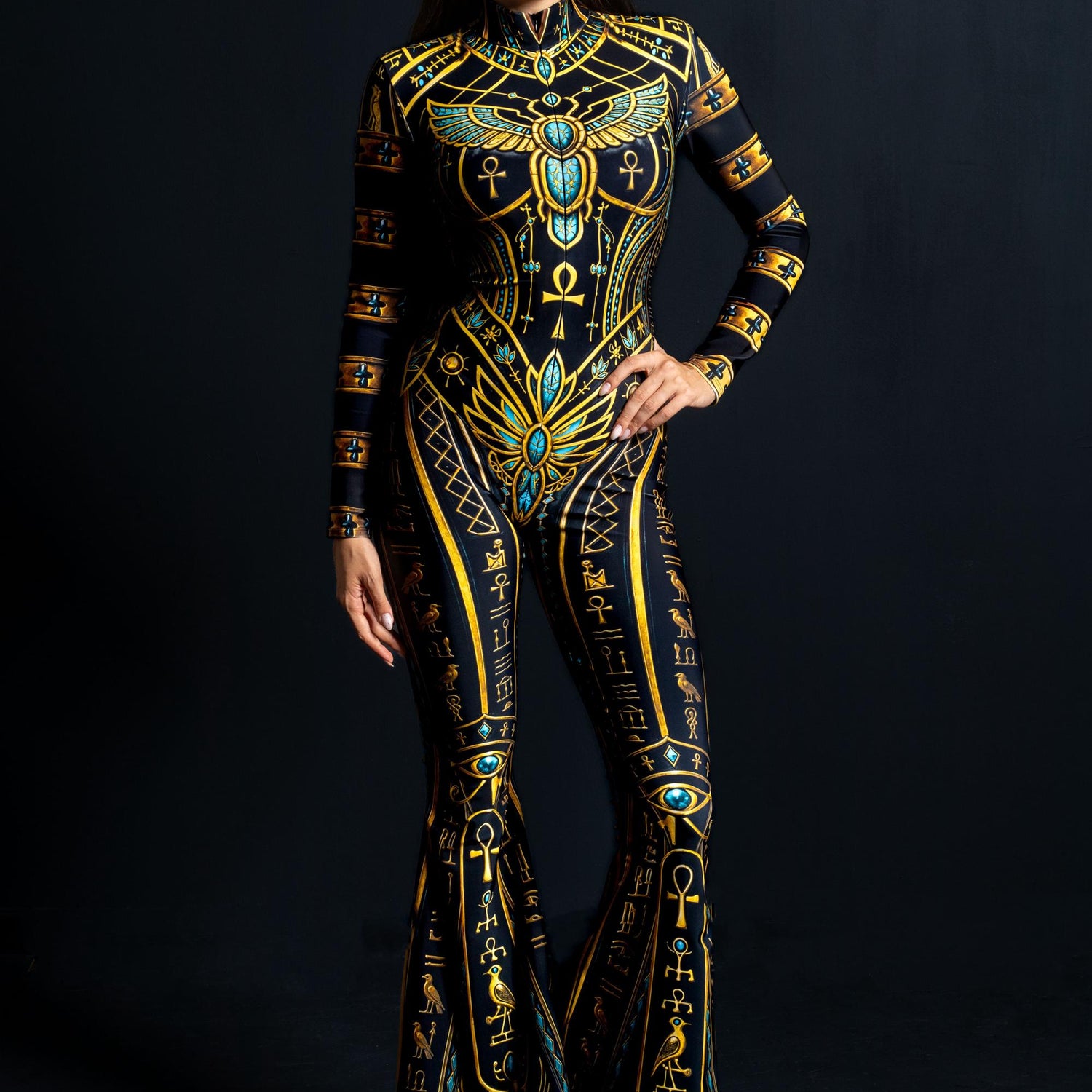Sands of Time Wide Leg Costume Black, Gold