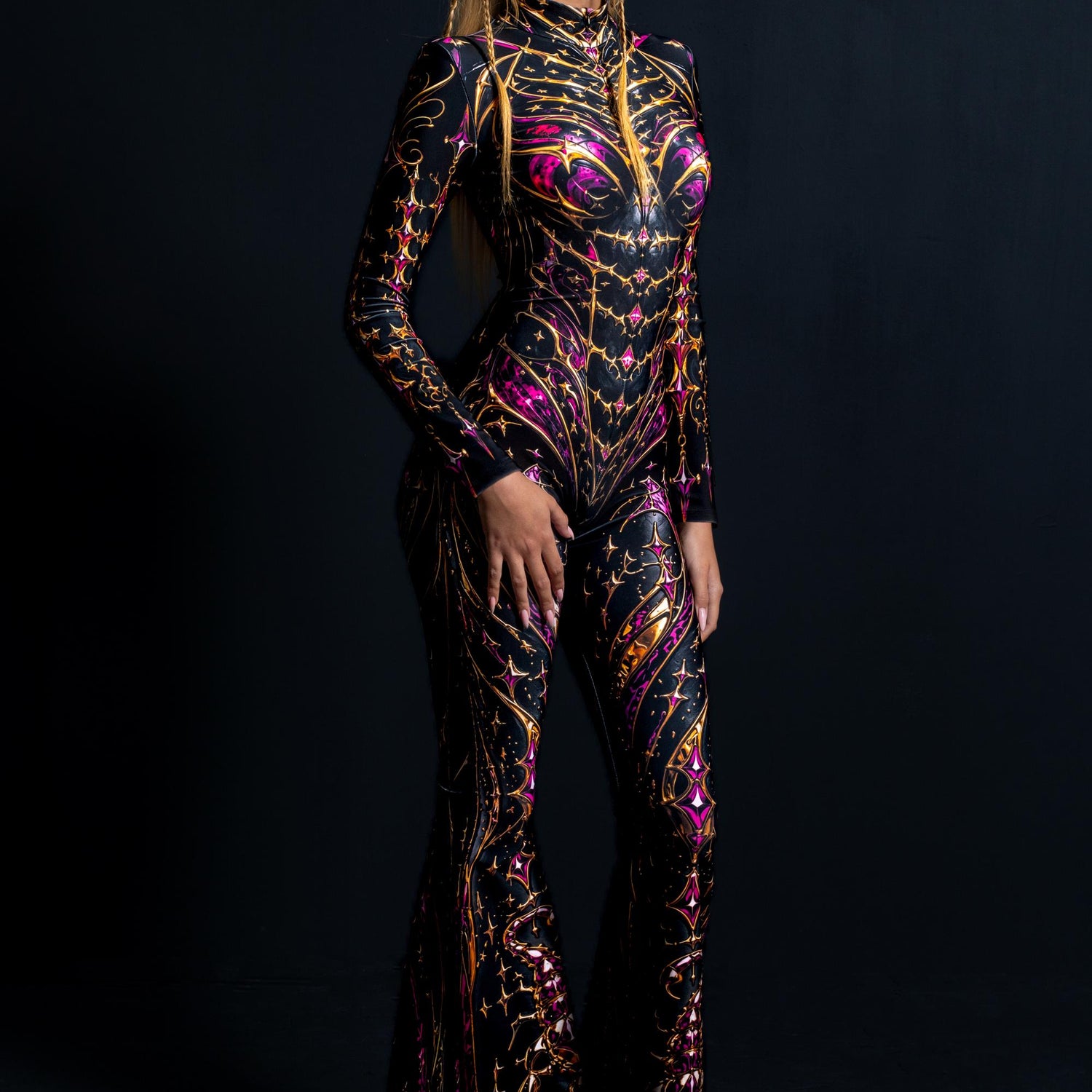 Scorpio Queen Wide Leg Costume Black, Gold, Pink