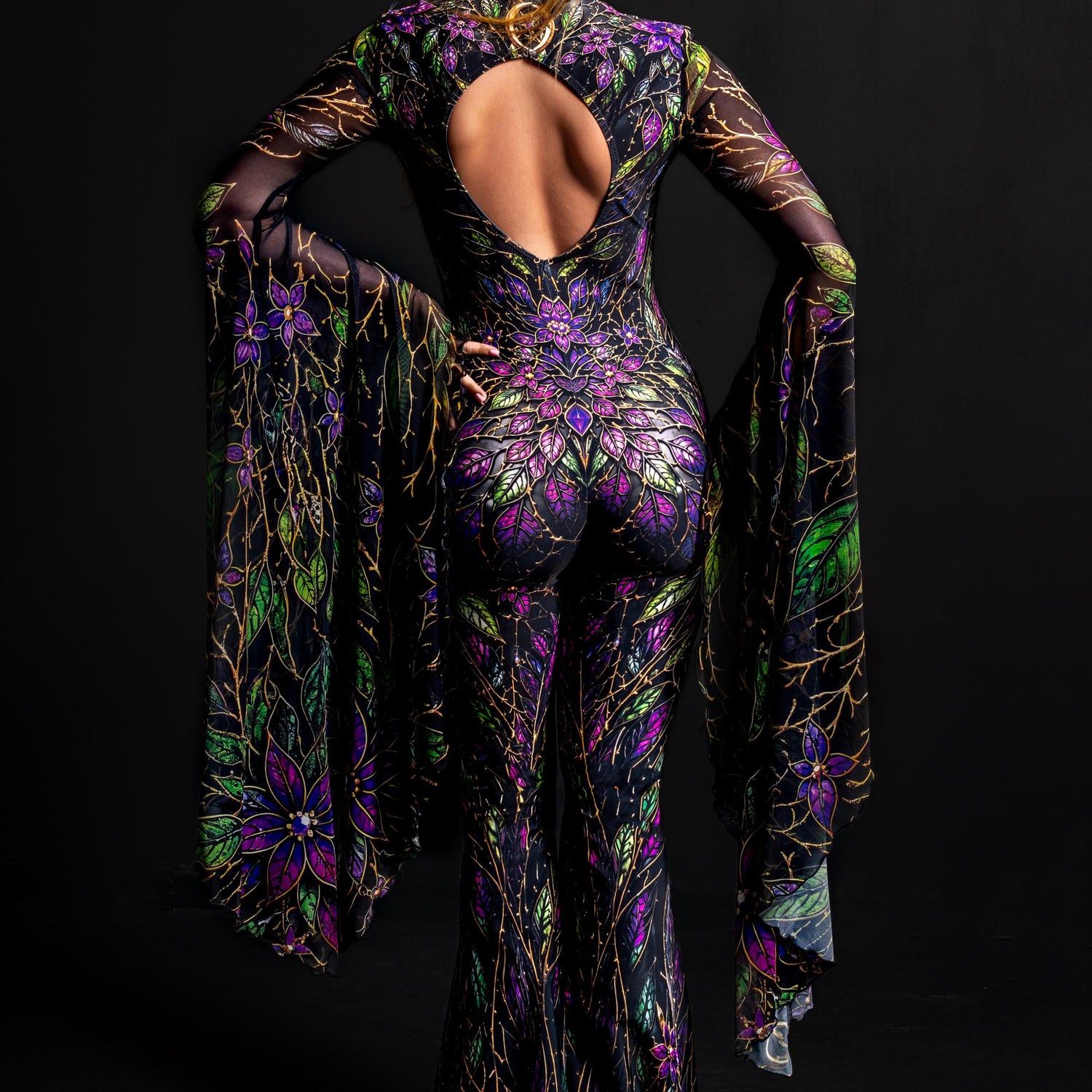 Nightshade Fairy Open Back Costume 3