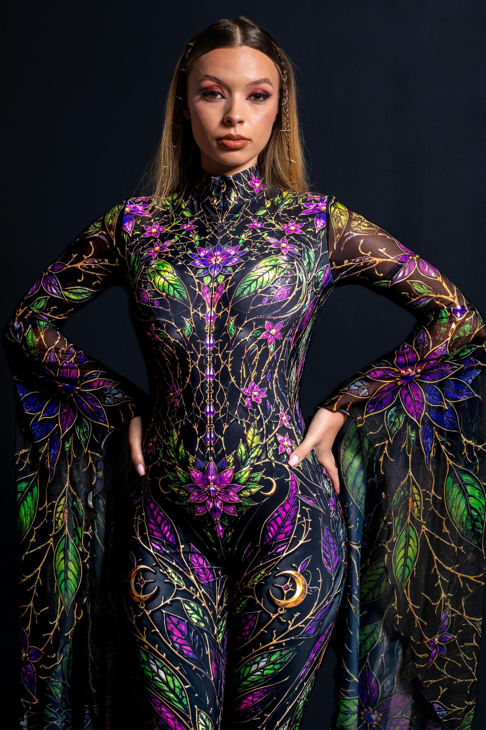 Nightshade Fairy Open Back Costume 2