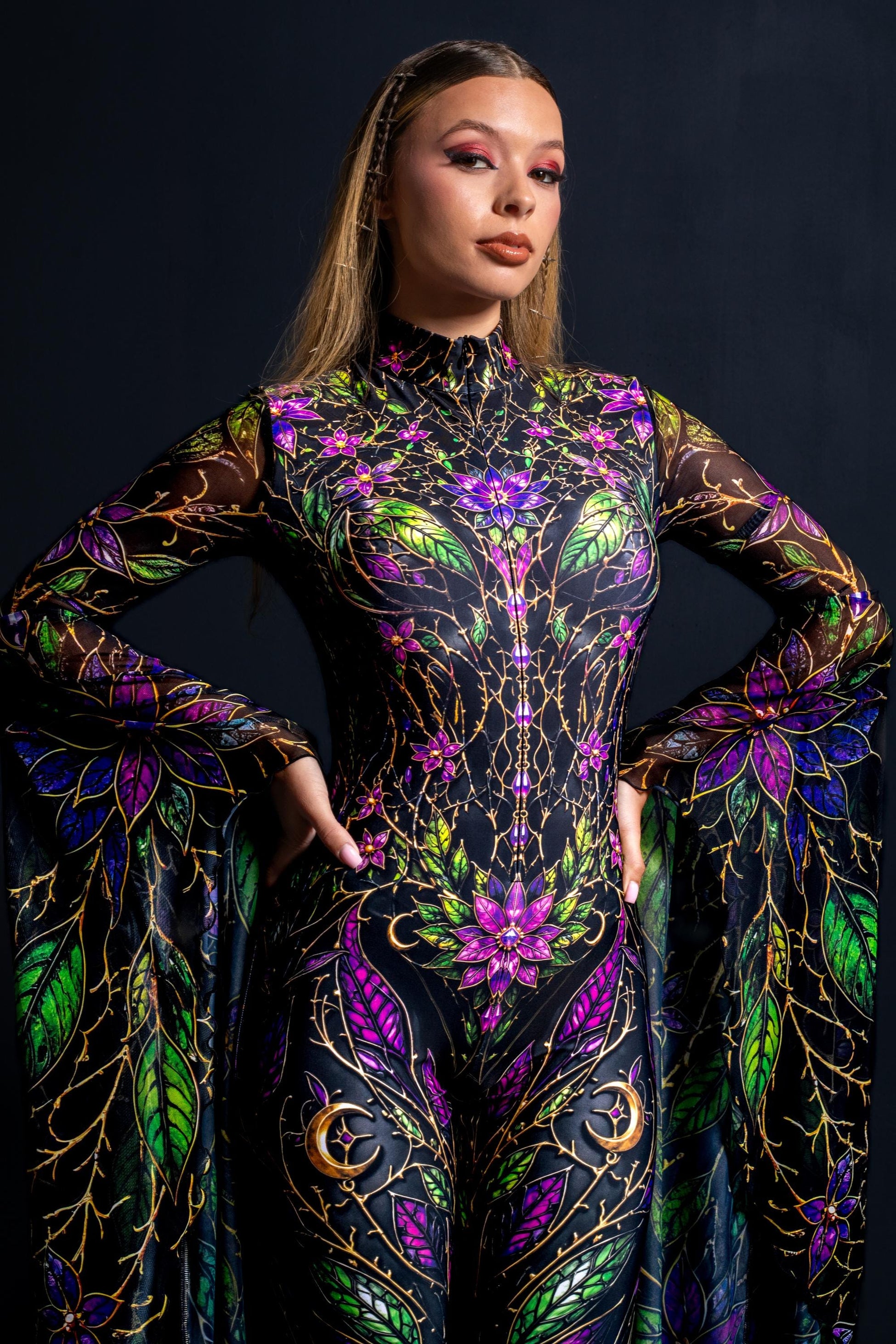 Nightshade Fairy Open Back Costume 1