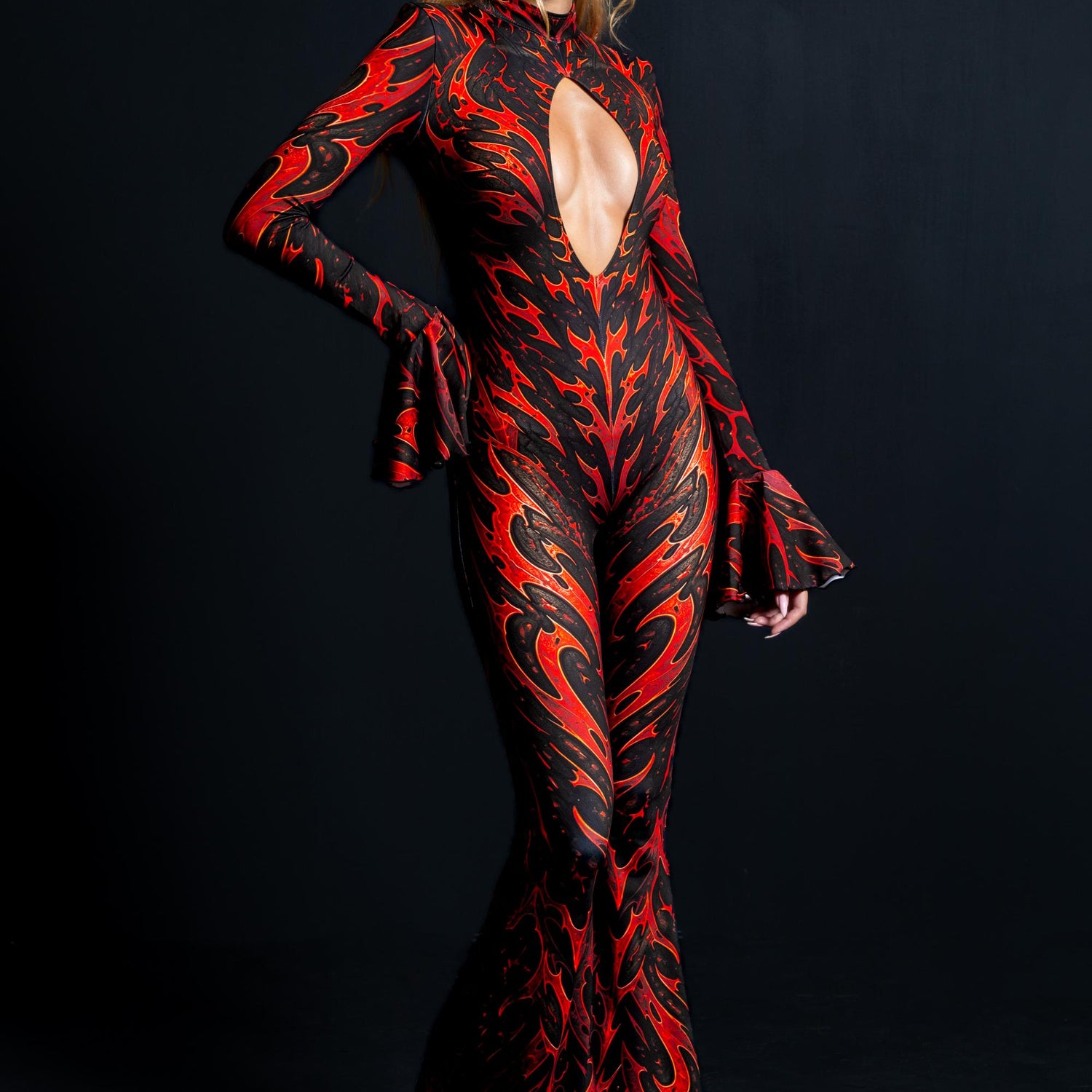 Pretty Wicked Strappy Back Costume Black, Red