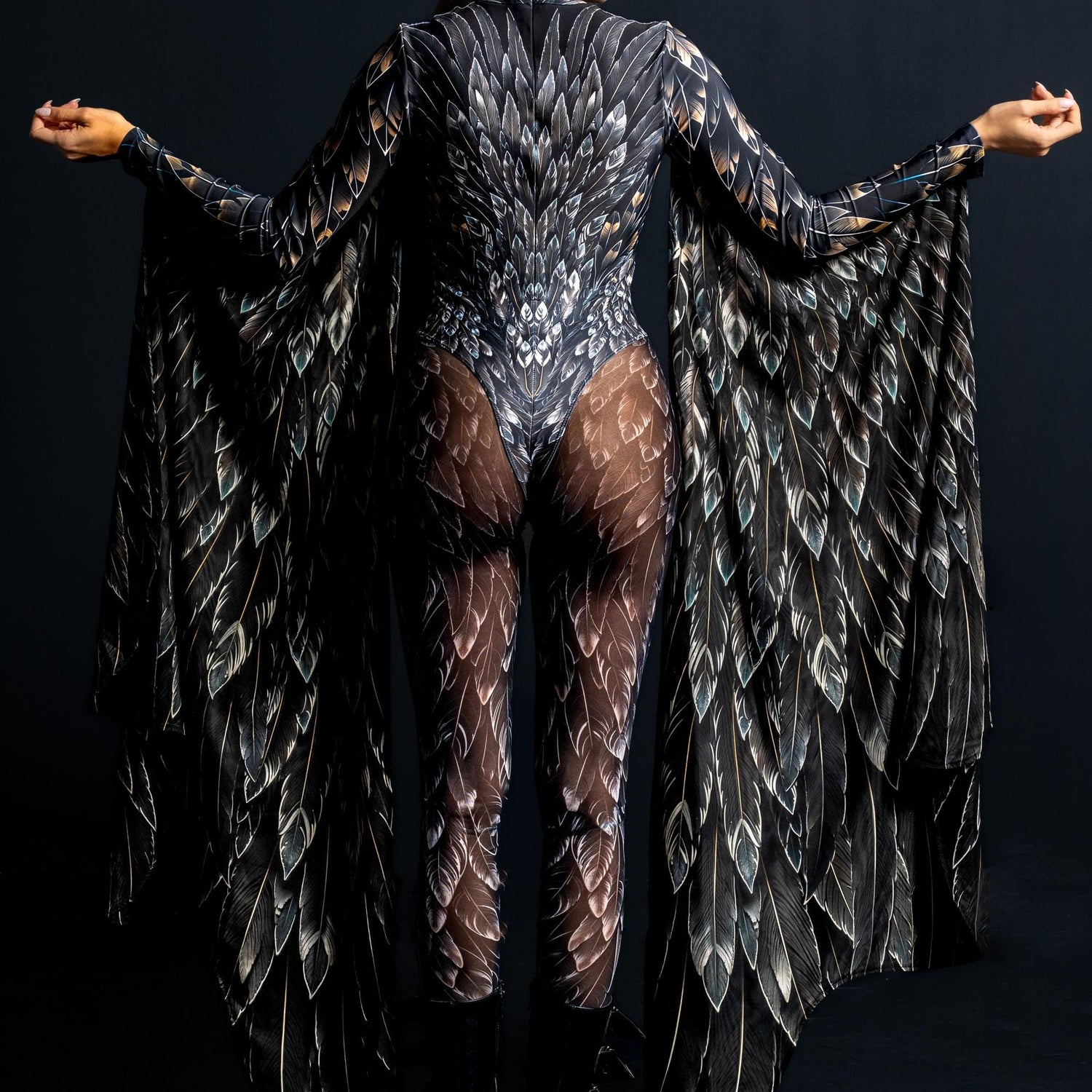 Raven Queen Winged Costume 3