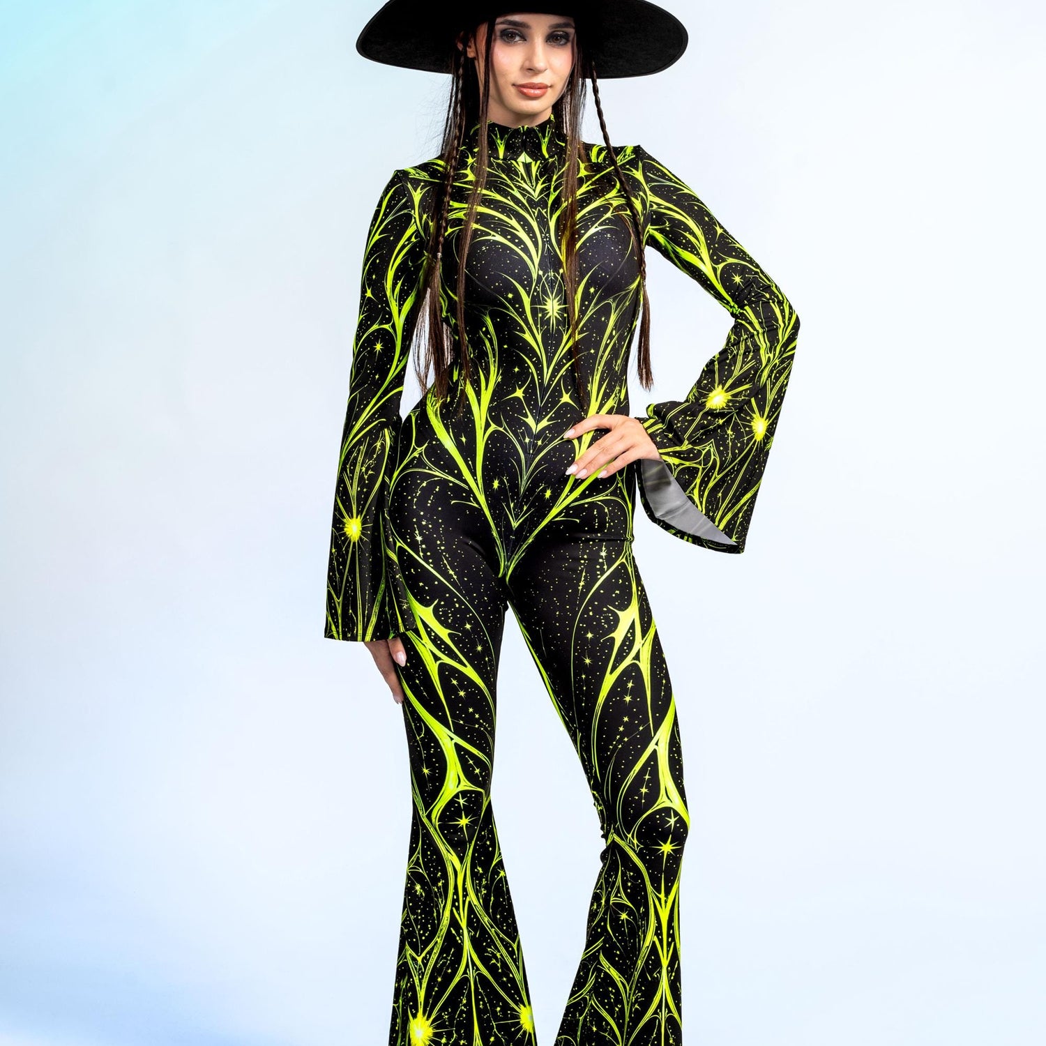 First Witch Bell Sleeve Costume Black, Yellow
