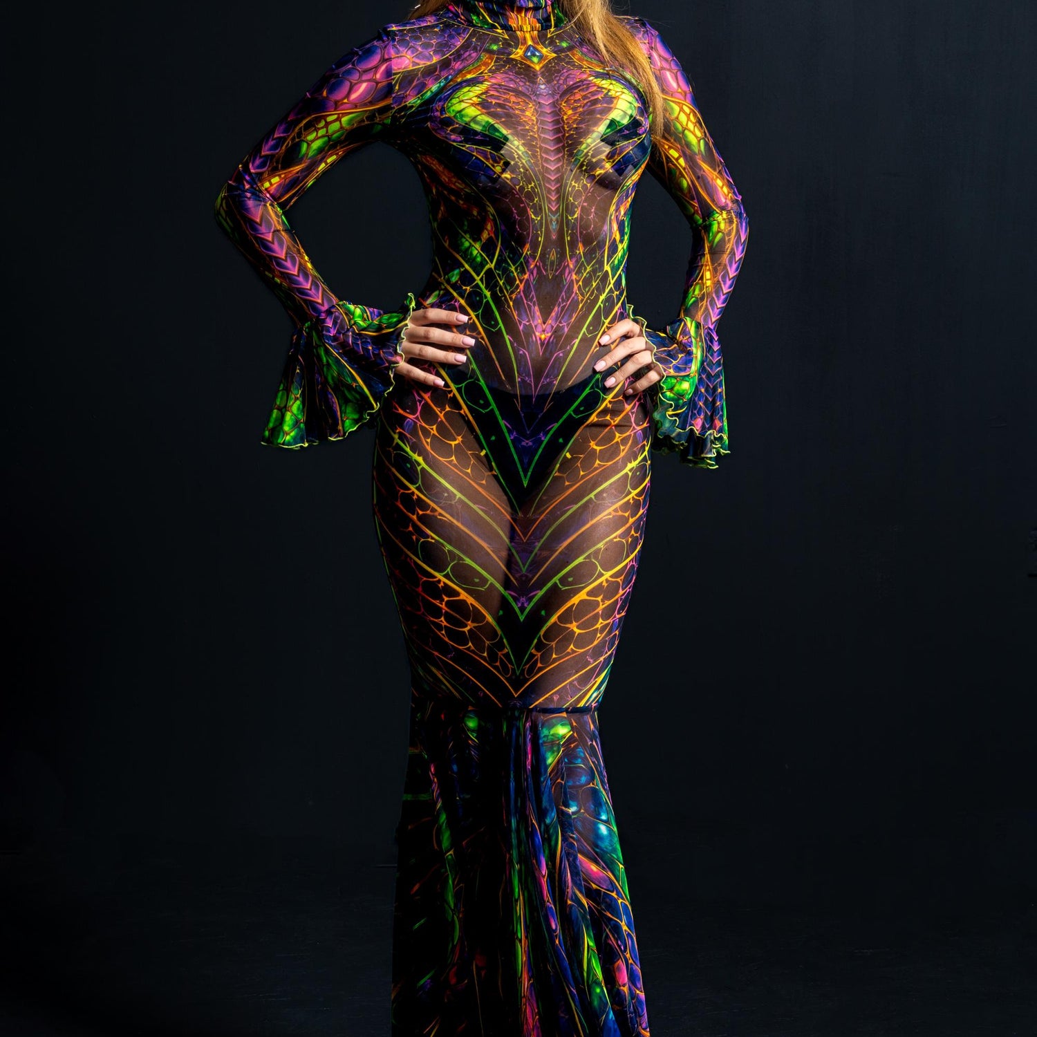 Serpent Queen Mesh Bandana Dress