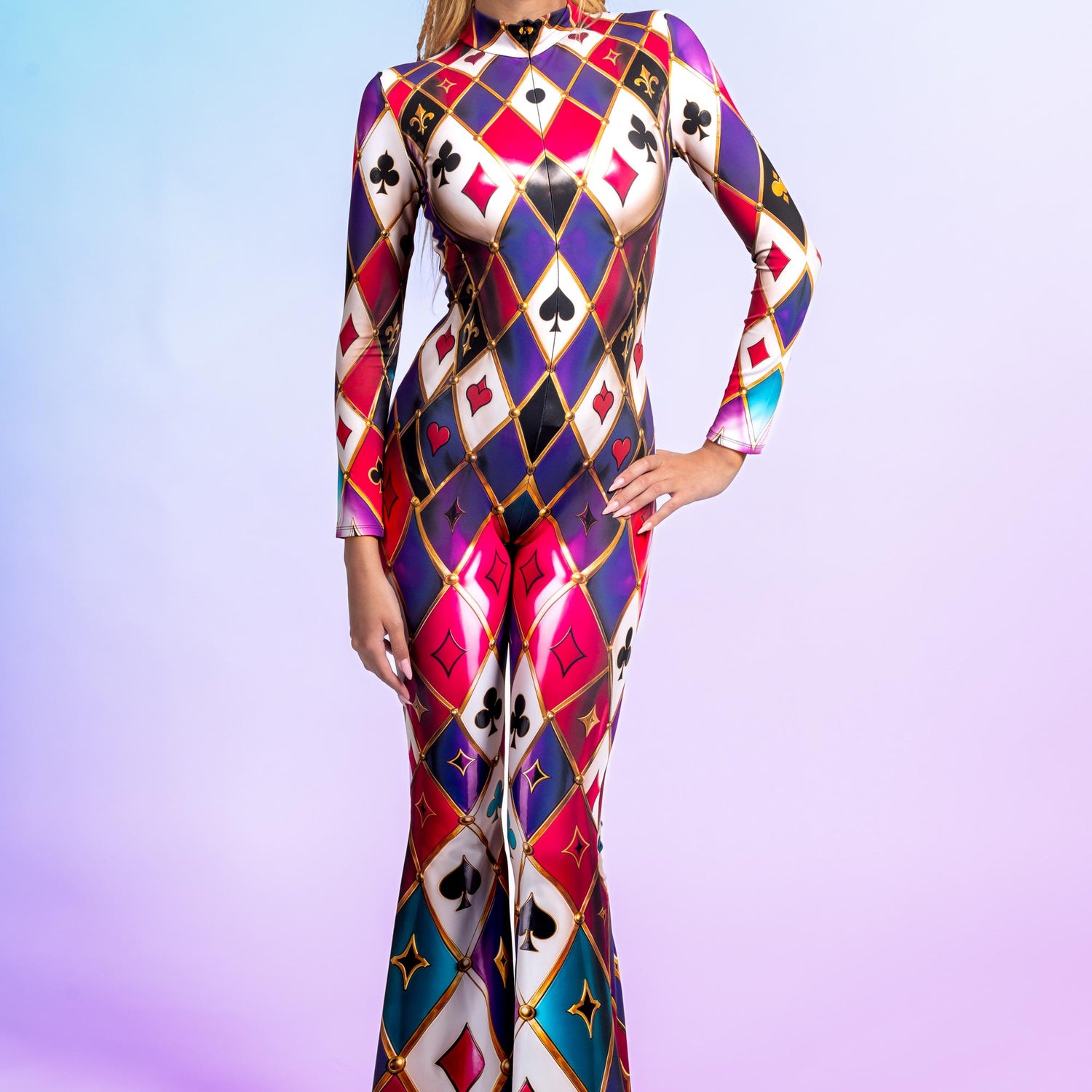 Lost in Wonderland Wide Leg Costume Purple