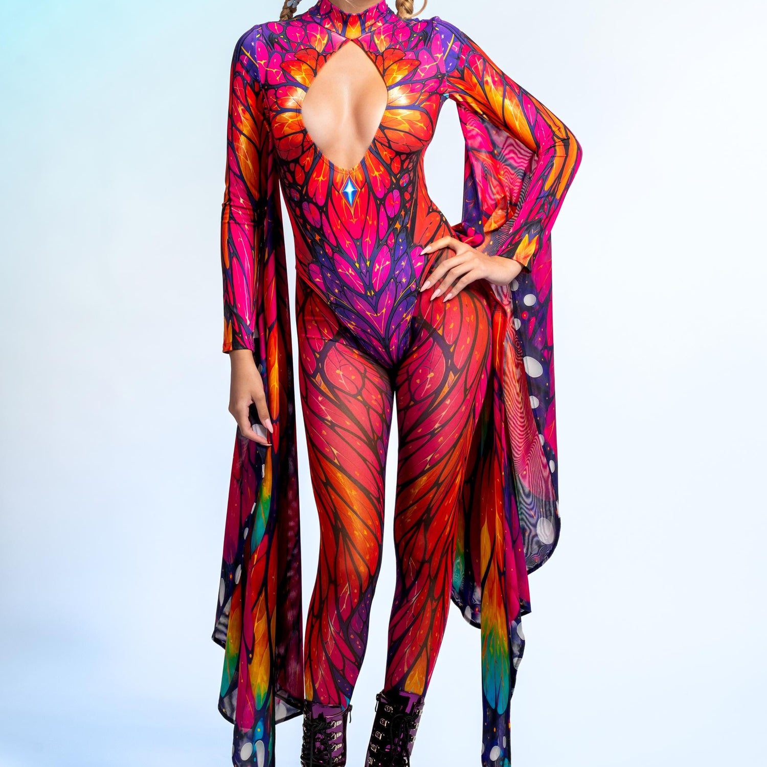 Butterfly Queen Winged Costume Lycra, Mesh